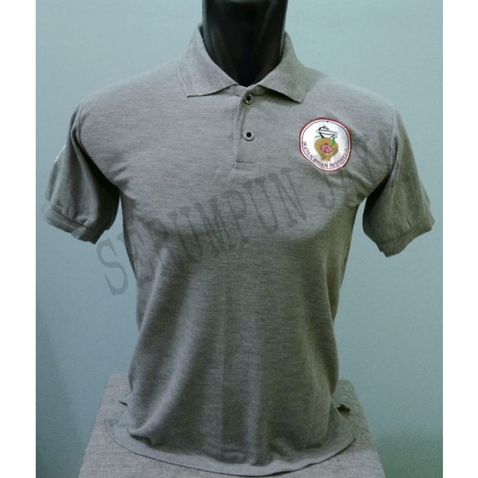 KAOS BIDAN ABU - KAOS KERAH BIDAN FULL BORDIR