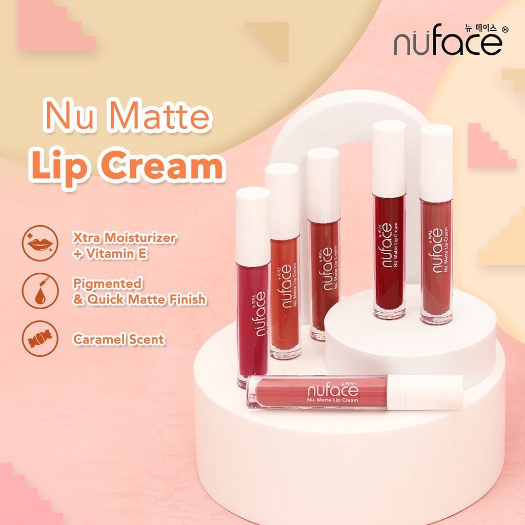 ✦SINAR✦ Nuface Nu Matte Lip Cream - Lip Cream Lipstick Matte