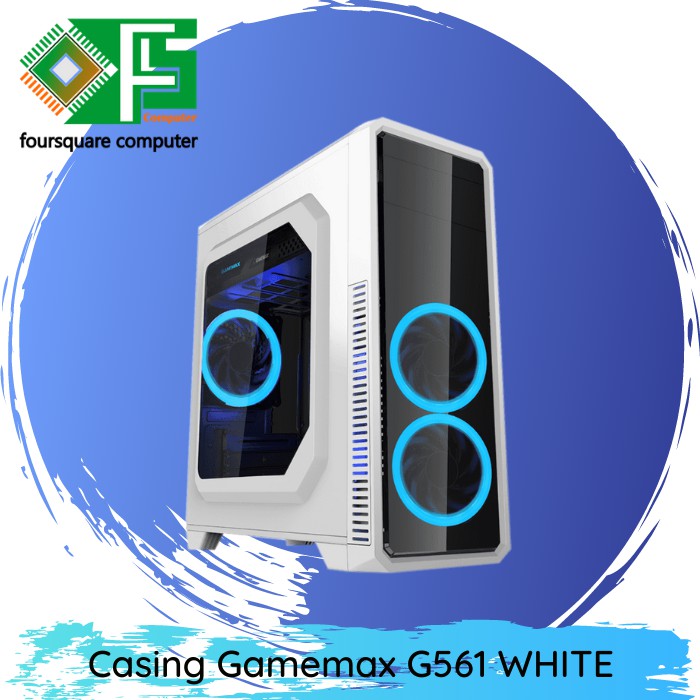 PC Casing Gamemax G561 WHITE / CASING GAMING / PC CASING / CASING ATX - MATX