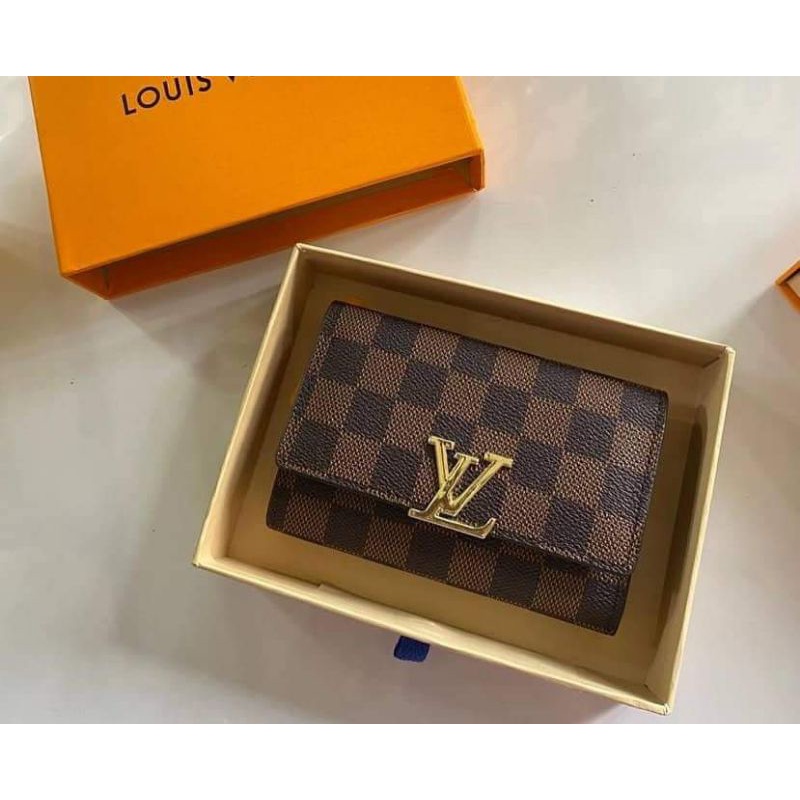 NEW ITEM dompet lv capucines lipat behel free box / dompet kartu / dompet uang