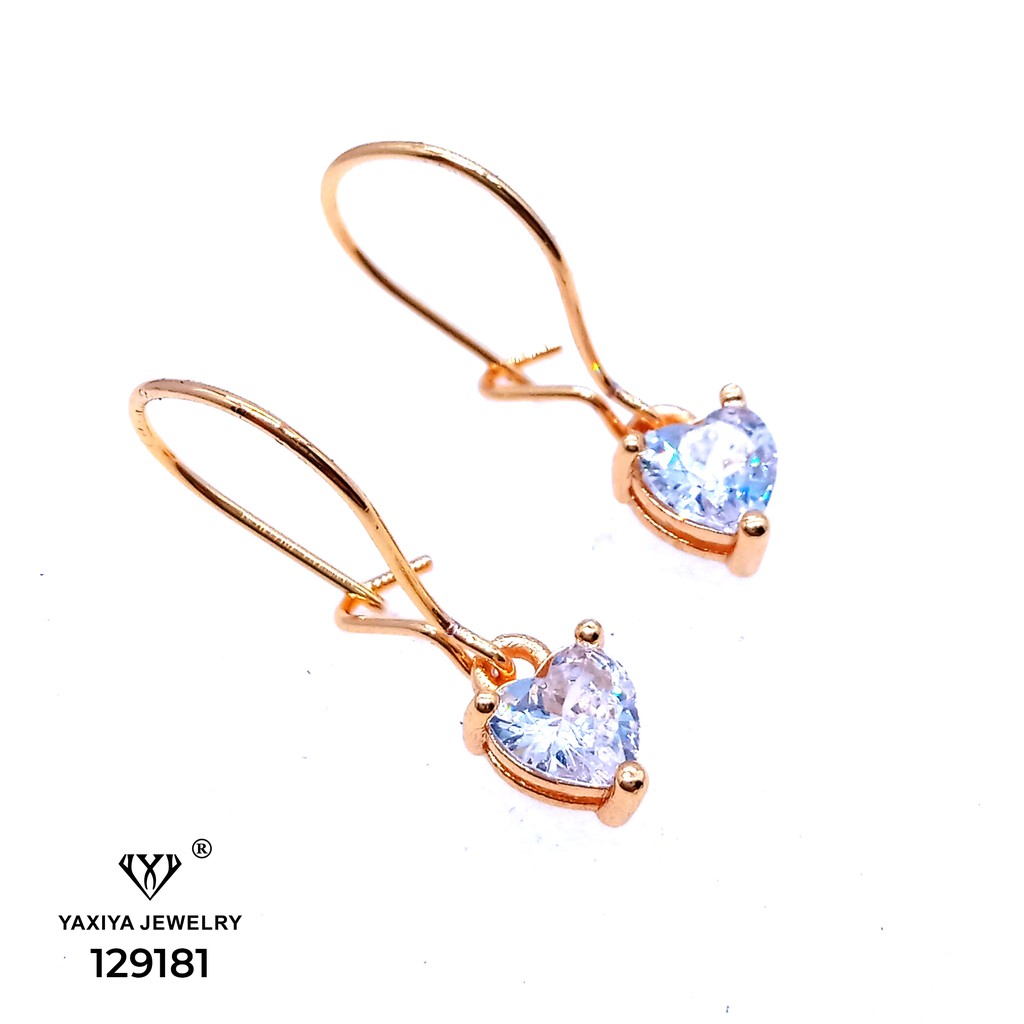 Yaxiya Anting Wanita Permata Perhiasan Lapis Emas 18k 784-2