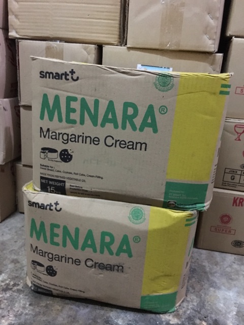 Menara Margarine Cream 15kg dus / Margarin Menara Dus / Mentega Kuning 15kg Menara