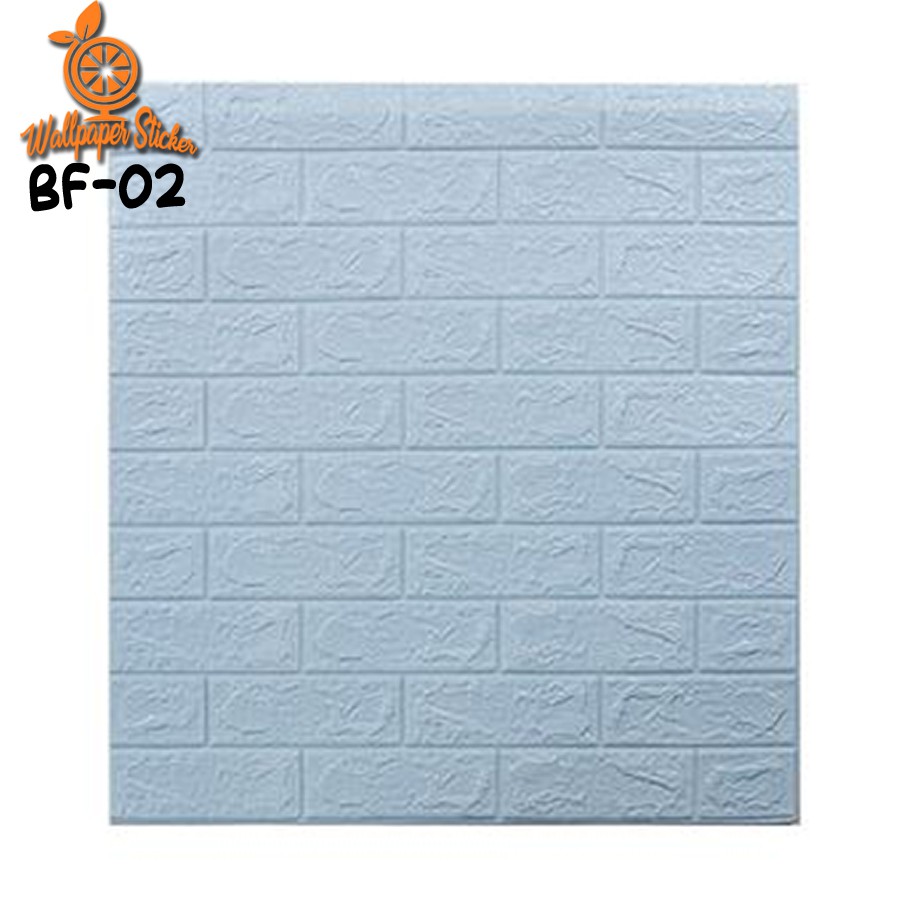 Wallpaper dinding 3D brickfoam modern  ukuran 38cm x 77CM Lapak wallpaper-BIRU-LANGIT-38X70CM