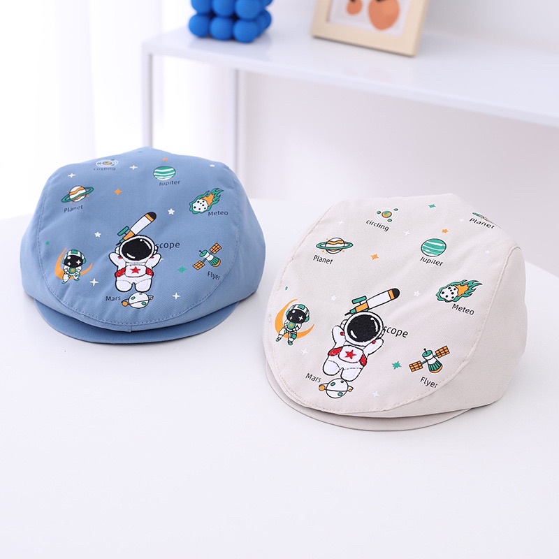 1 2 3 tahun Topi Beret Import Anak Balita Model Space Planet