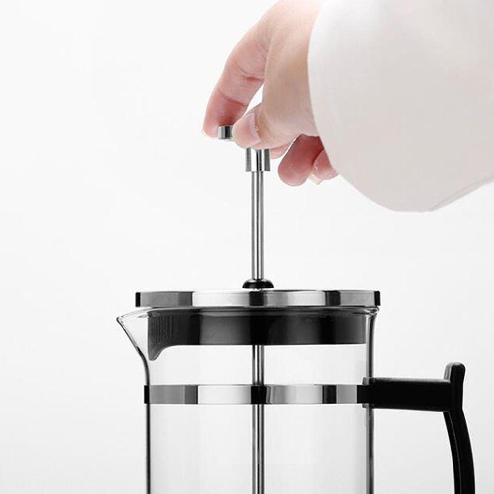 Solighter French Press Coffee Maker Stainless Steel Plunger Dengan Triple Filter Kopi Espresso Manual