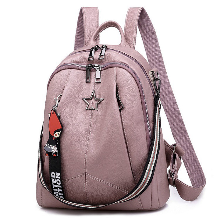 K8925 - BLACK/PINK - TAS RANSEL PUNGGUNG BACKPACK TAS SEKOLAH KULIAH TAS WANITA MOTIF BINTANG STAR FASHION IMPORT MODIS ELEGAN TERMURAH TERLARIS TERBARU BAGSTORE JAKARTA TAS BATAM GT1607 CR7034 KPC8925 LT1366 EL934 VC85327 BQ2222 DJ2597 DJ2746 B13474