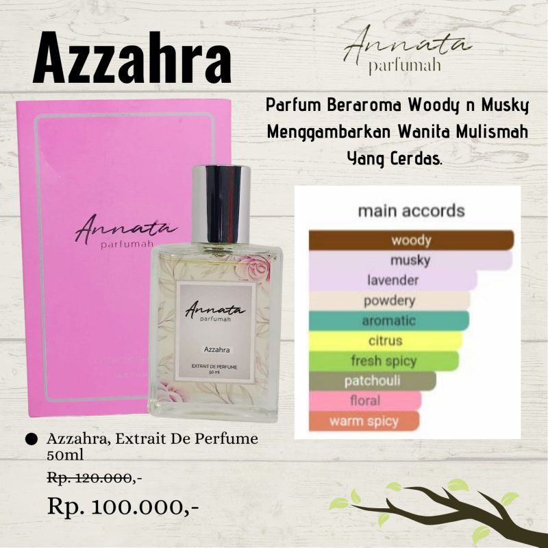 Azzahra Annata Parfumah Minyak Wangi Original Parfum Cewek Non Alkohol Halal Segar Awet Tahan Lama