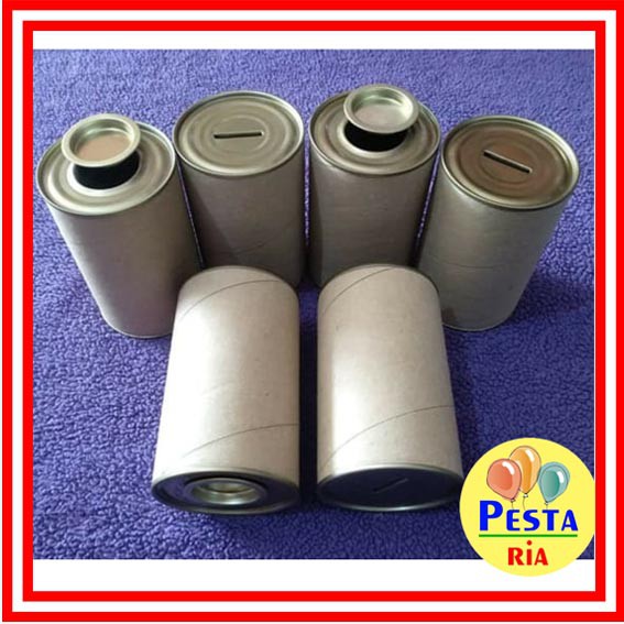 Murah  Celengan Kaleng Polos S M L/Celengan Kaleng Tanpa Stiker/Celengan Bulat Tabung/CL Komposit