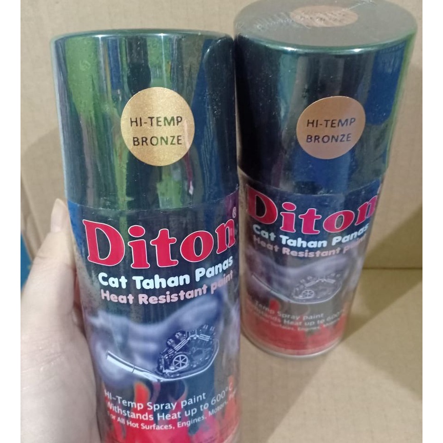 Pilok Pilox Cat Semprot Knalpot Tahan Panas sd 600°C PERTAMA DI INDONESIA DITON HI-TEMP BRONZE (Coklat Emas / Perunggu) 300cc