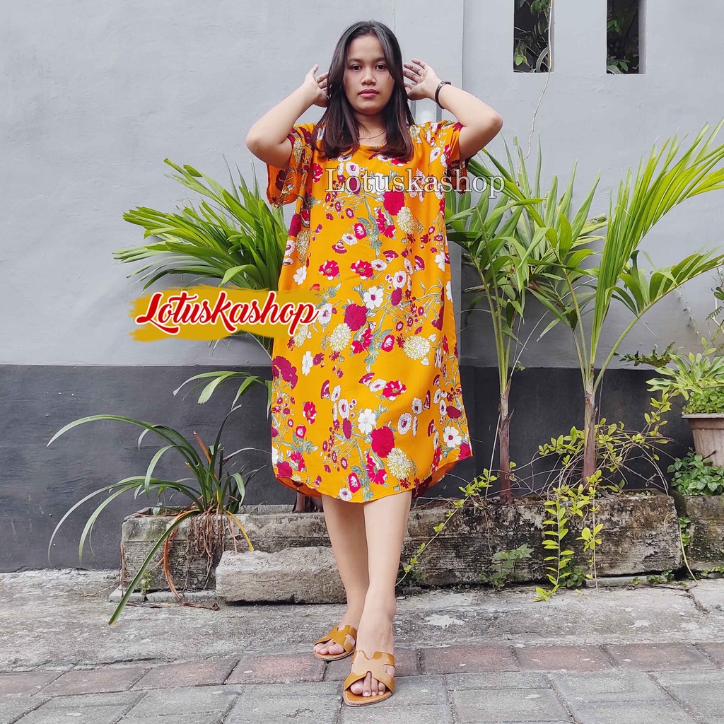 Daster Bali Arnium-Rose Mustard