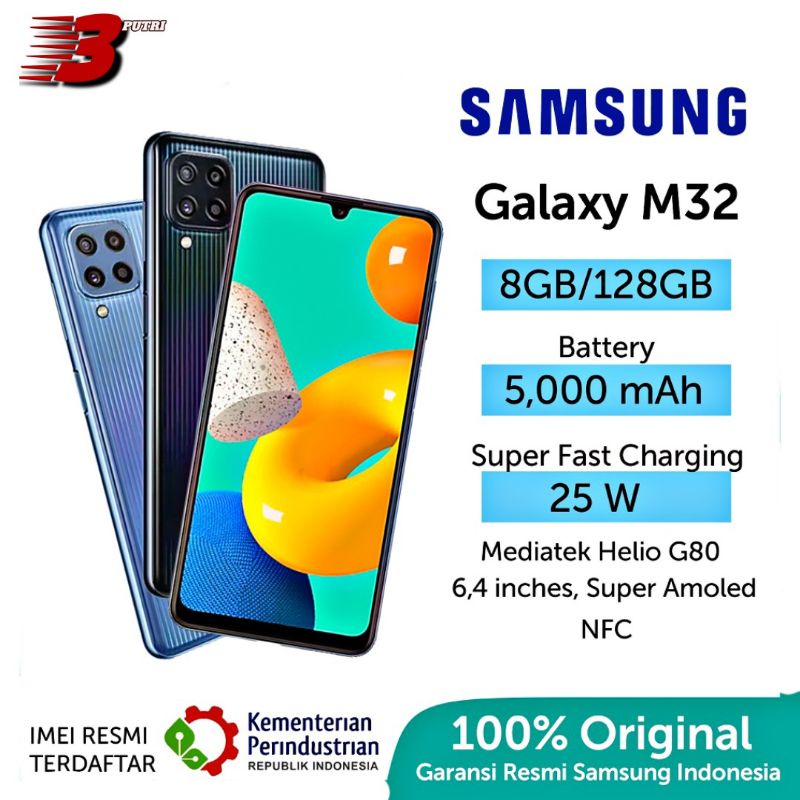 Samsung Galaxy M32 Ram (6/128Gb) (8/128Gb) Garansi Resmi