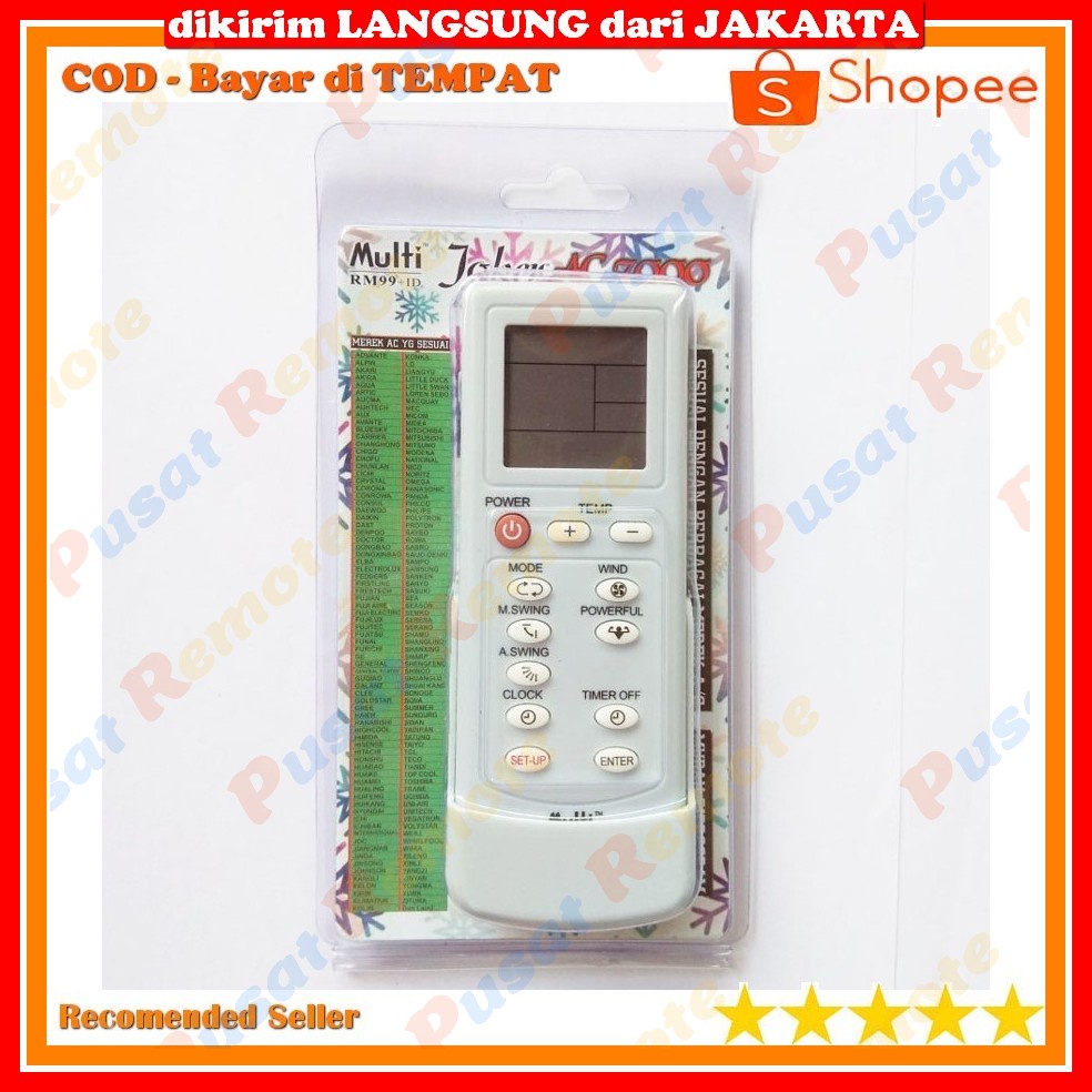 Remot Remote Untuk Kontrol AC MULTI Fungsi UNIVERSAL All Merk Serba Guna JOKER R AC-4000 Kompatibel