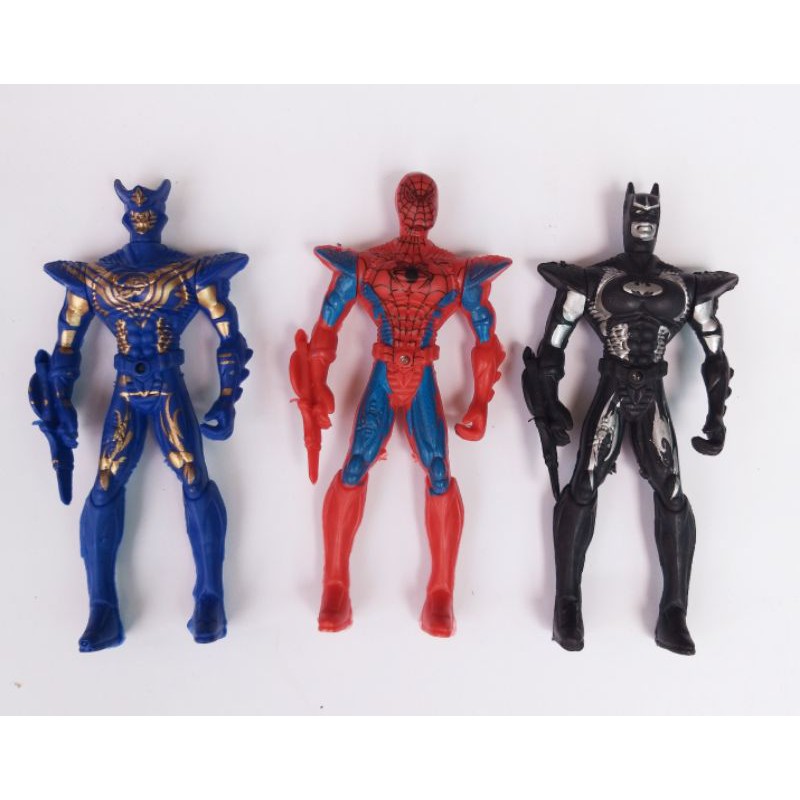 Figurin Spiderman Batman Legend Hero Tinggi 13cm / Topper Kue/ Hiasan Kue  Ultah Bagus Murah