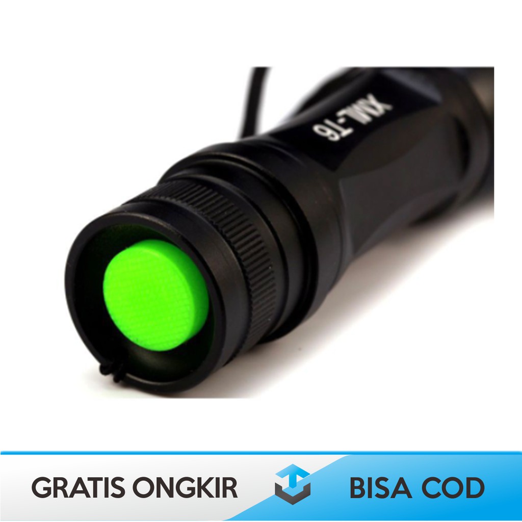 PAKET SENTER SWAT POLICE ORIGINAL TAFFLED XML- T6 LENGKAP LED SUPER TERANG 8000 LUMENS TACTICAL CREE