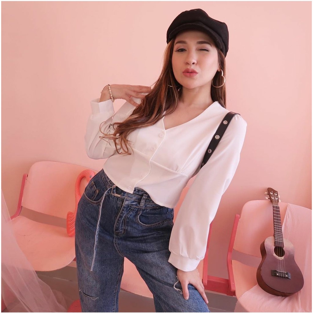 DISKON BILA CROP TOP - atasan murah / blouse murah / atasan wanita / blouse wanita / atasan cantik