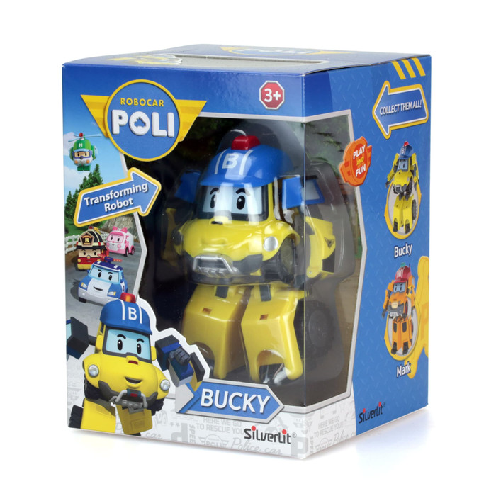 MAINAN ACTION FIGURE MAF1160 ROBOCAR POLI TRANSFORMING ROBOT BUCKY 83308 ANAK ORIGINAL
