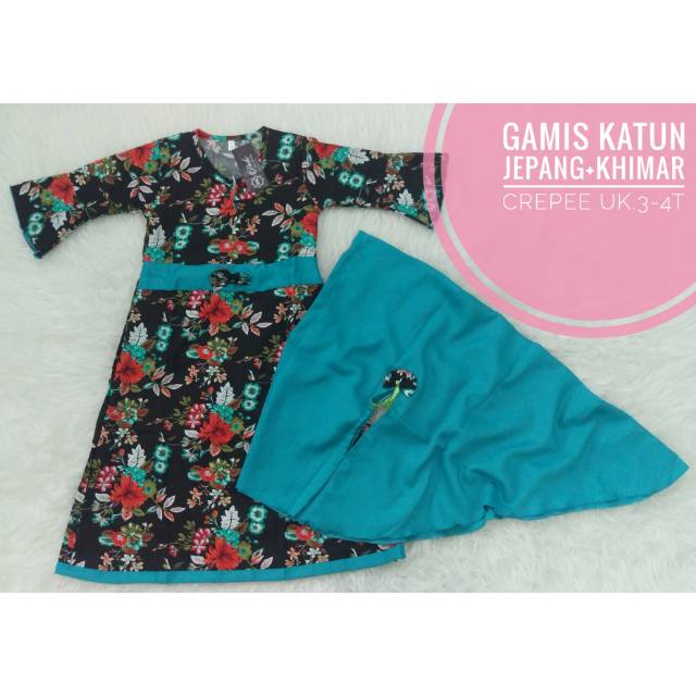 Gamis anak katun jepang