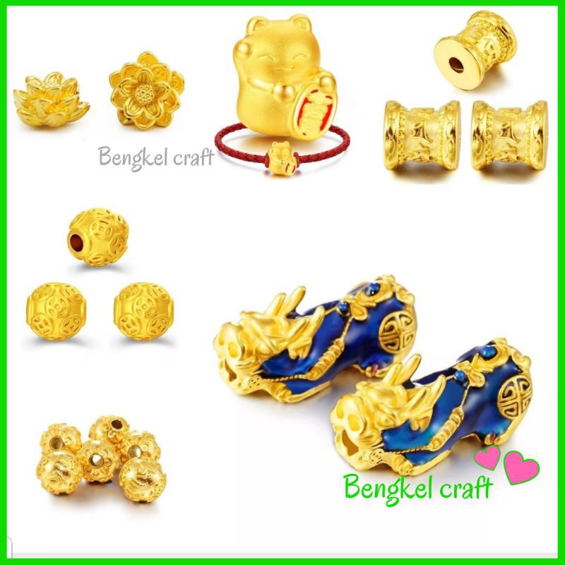 Pembatas Gelang Emas Hongkong charm liontin xuping Pembatas Gelang Emas Hongkong charm liontin xuping