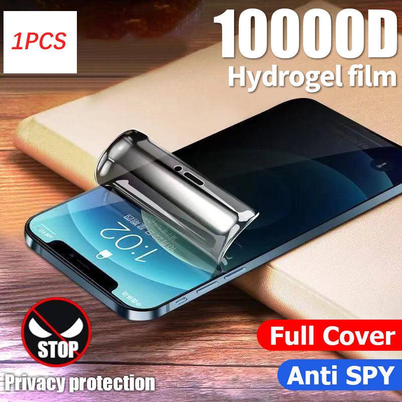 Film Pelindung Layar Hydrogel 10000D Anti Spy Untuk iPhone 13 12 11 Pro MAX Mini X XS MAX XR SE 2022 2020 7 8 Plus