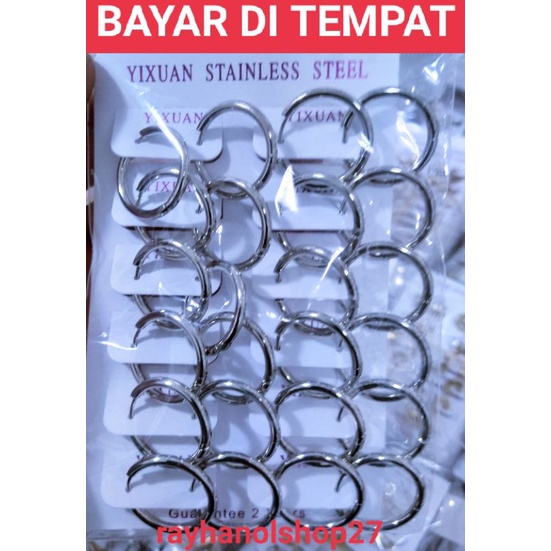 Harga grosir anting Titanium termurah 12pcs/ satu lusin nya motif pilihan model dan warna nya