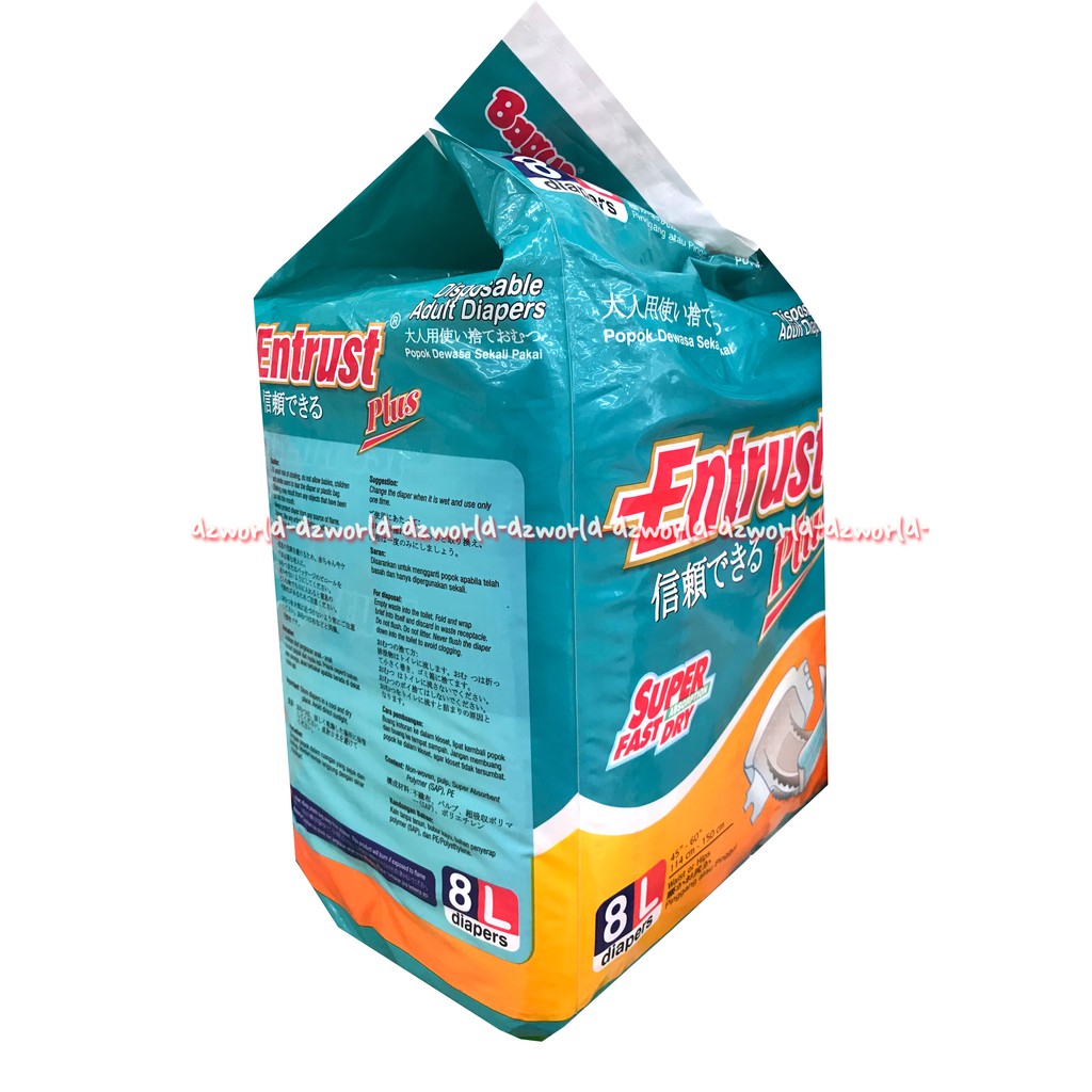 Entrust Plus Diapers Popok Dewasa 8L Entrus