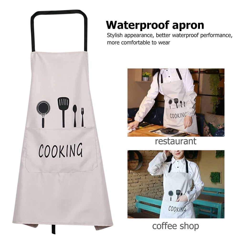 Celemek Masak Dapur Celemek Koki untuk Wanita Pria Motif Lucu Anti Air Waterproof