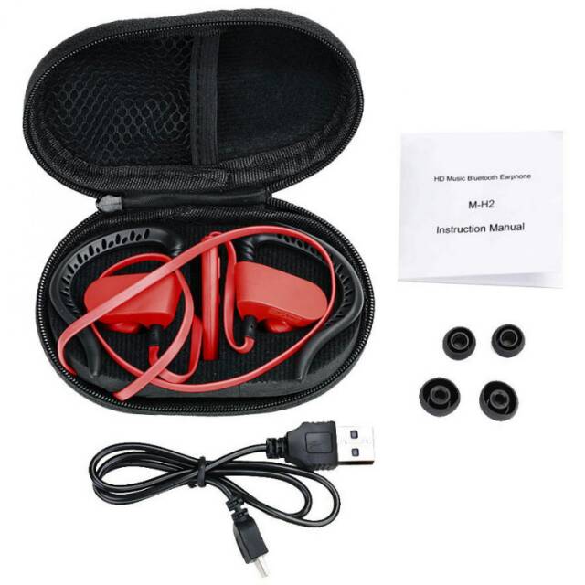 [Waterproof] Sport Bluetooth Earphone V4.1 dengan Mic - M-H2