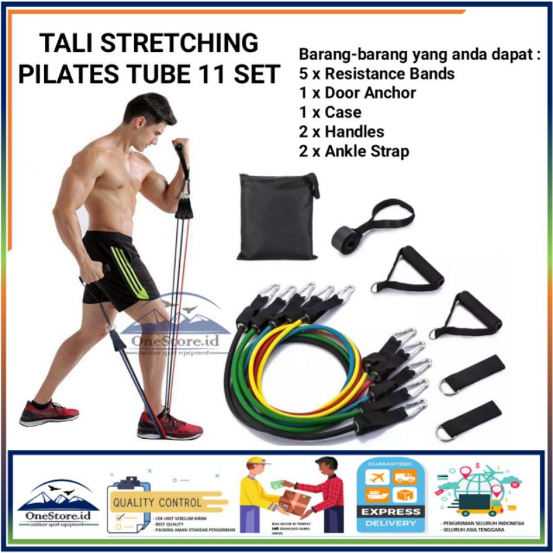 Tali Streaching 11 Set Resistance Band Fitness Tali Gym Yoga Loop Stretching Pull Rope Loopband
