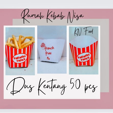 Dus kentang besar isi 50 pcs - Kemasan dus kentangFrench Fries goreng - box french fries
