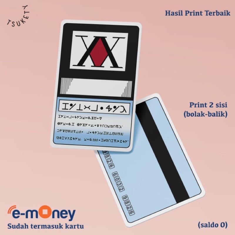 Hunter X Hunter License Card E-money Flazz Emoney - e money