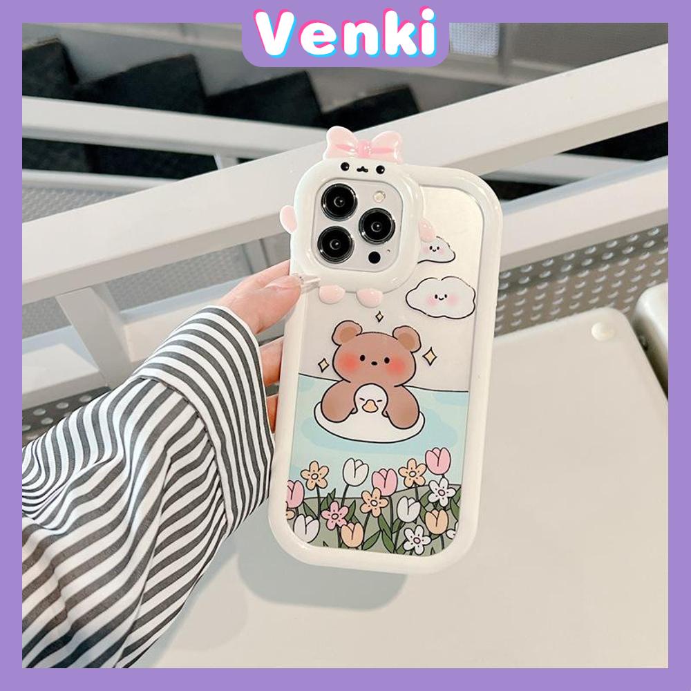 iPhone Case Silicone Soft Case Clear Case Airbag Shockproof Protection Camera Varnish Feel Bear Cartoon Cute Compatible For iPhone 11 Pro Max 13 Pro Max 12 Pro Max 7Plus xr XS Max