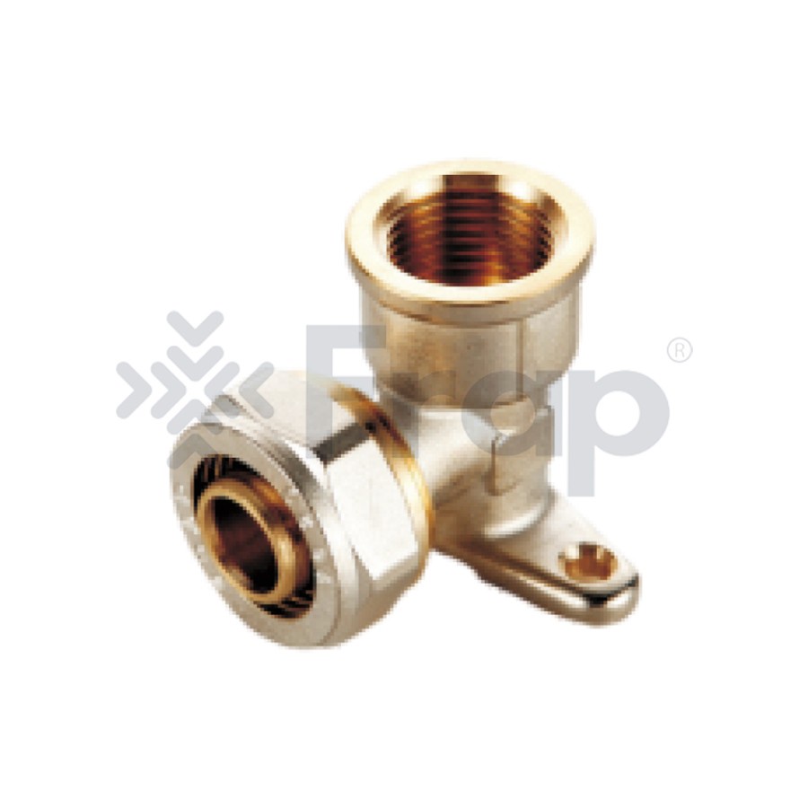 Kni water heater Nepel drat dalam Kuningan F207-knee instalasi luar valve tanpa bobok tembok sambungan pipa air panas mixer brass fitting