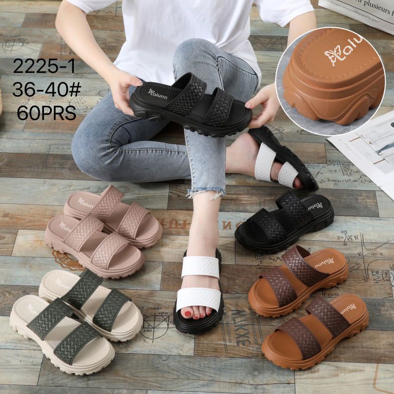 SANDAL WANITA IMPORT SLOP BAN 2 TERBARU SANDAL WEDGES PEREMPUAN EMPUK TRENDY KEKINIAN