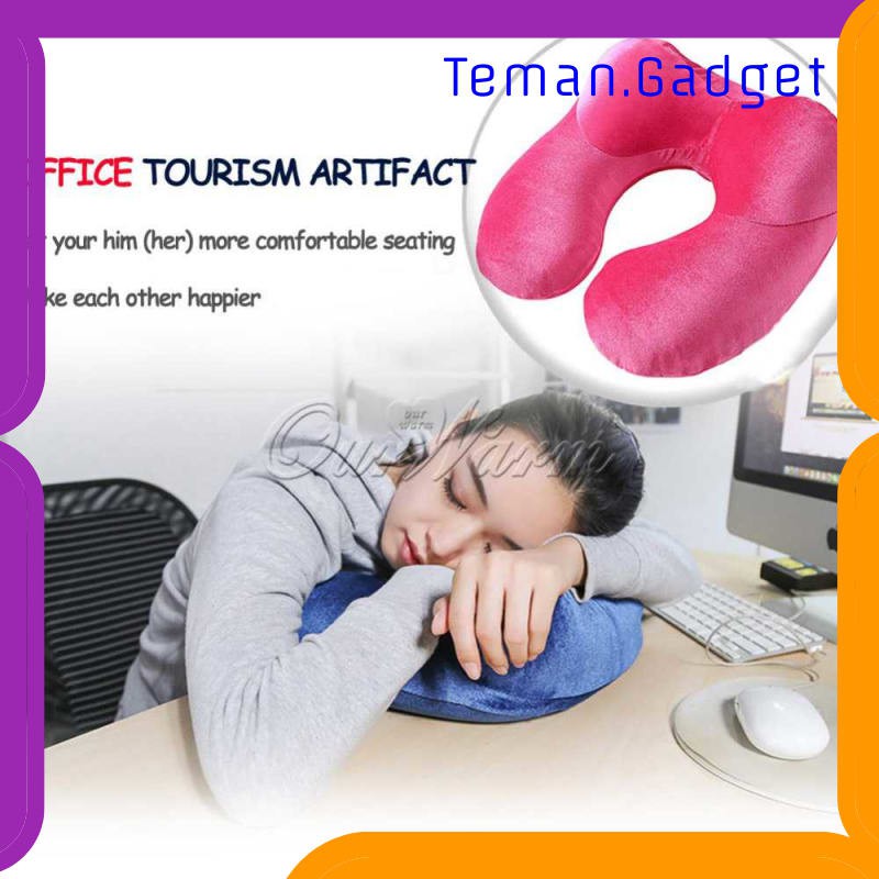 TG-FS026 YMYQ Bantal Leher U-Shape Inflatable Travel Neck Pillow - 300TC