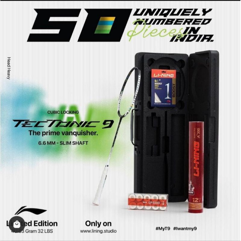 New Raket Badminton LINING / LI-NING TECTONIC 9 LIMITED EDITION ORIGINAL
