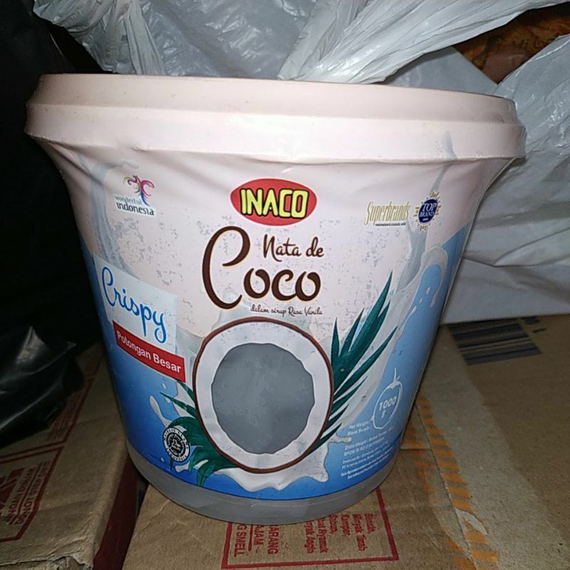 Nata De Coco INACO kemasan EMBER 1kg = 1000ml