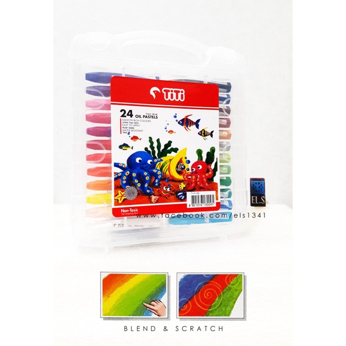 

Aman Titi Oil Pastels 24 Colors ( Crayon ) Diskon