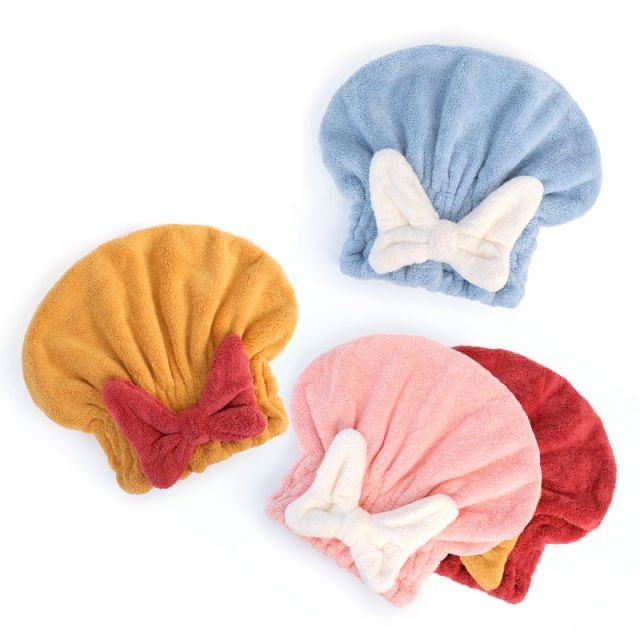 Handuk Keramas Cepat Kering Bahan Microfiber Handuk Turban Free pouch