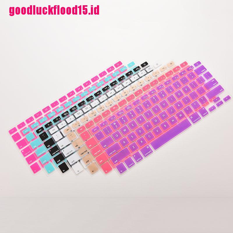 (LUCKID) Skin Cover Keyboard Bahan Silikon Untuk Macbook Air Pro 13 &quot;15&quot; 17 &quot;