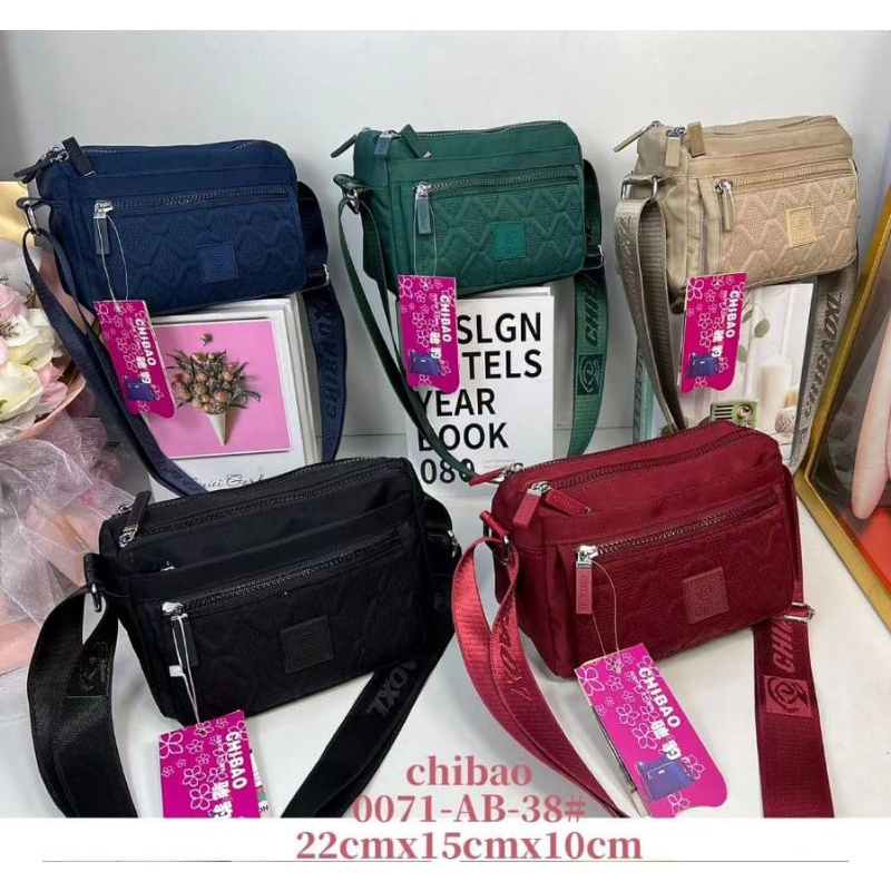TAS SELEMPANG WANITA BANYAK RUANGAN MERK CHIBAO ORI 0071AB