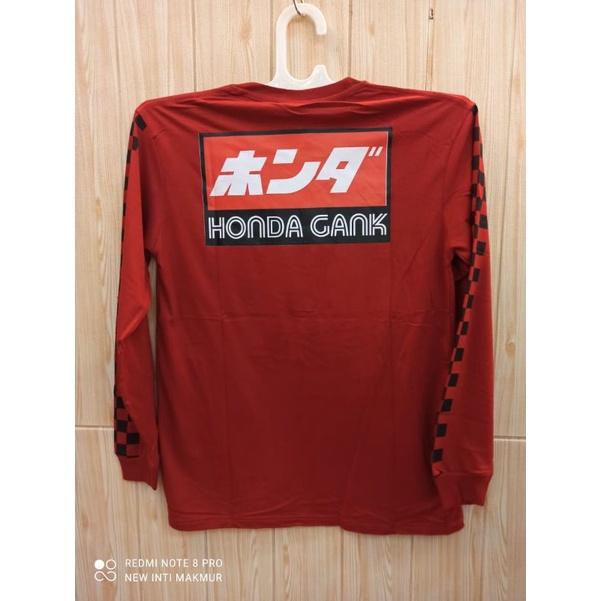 Kaos Baju honda gank / honda squad/ kaos motor panjang Distro