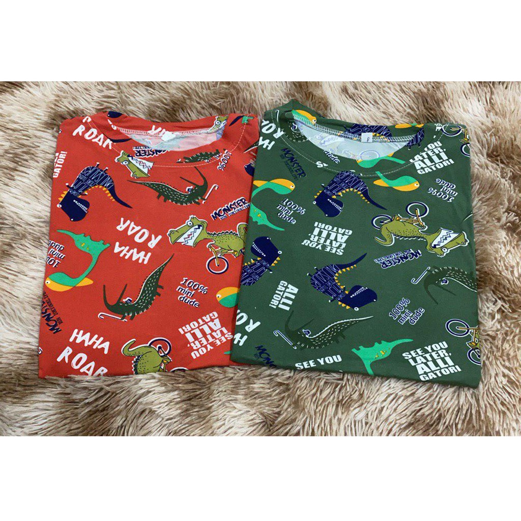 Oversize Tee / Tshirt Wanita   Model Longgar Motif Dino Baru