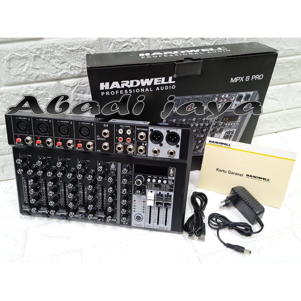 mixer hardwell mpx 6pro hardwell mpx 6 pro 6 ch garansi resmi