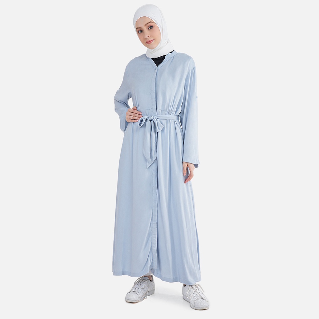 Aeesha Baju Gamis Wanita Muslim Terbaru LIN000026A Biru
