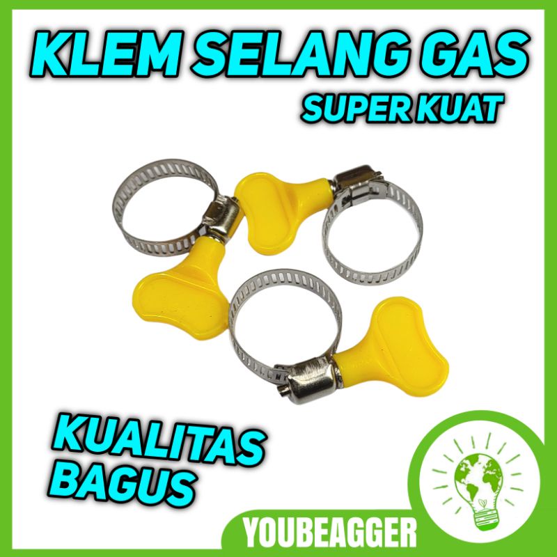 Klem selang kuping /  Hose Clamp untuk gas, selang air dll