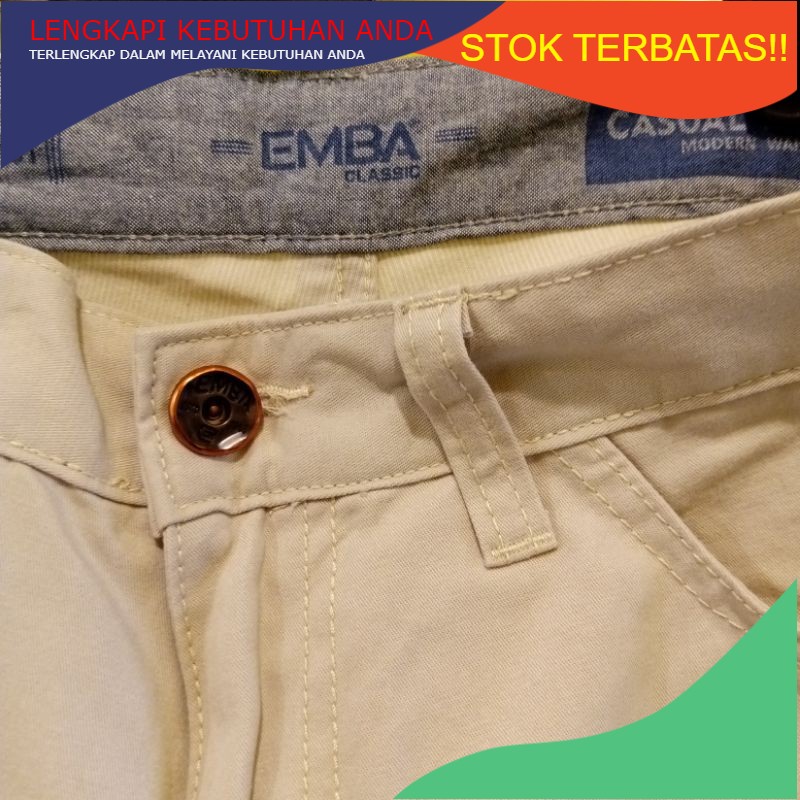 RAMADHAN BIG SALE GAJIAN / Celana Chino Original Emba Standart Size 33-40