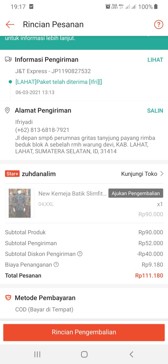 New Kemeja Batik Slimfit Exclusive Original Butik Atasan Batik Seragam M L Xl Xxl Xxxl Xxxxl