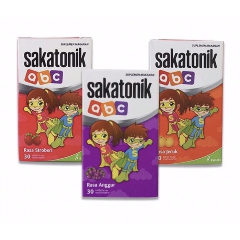 Sakatonik ABC 30 tablet ( tablet hisap multivitamin untuk anak )