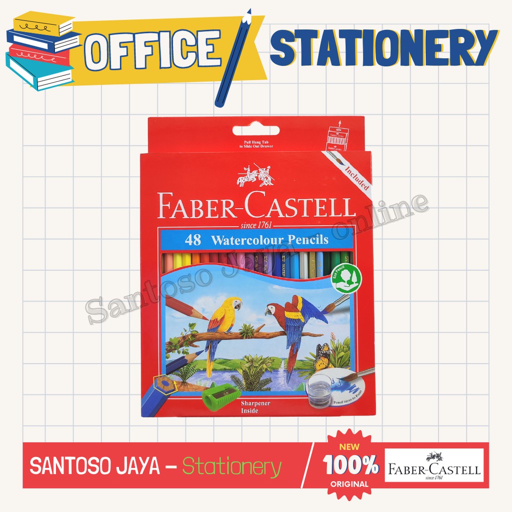 

Pensil Warna Water Color FABER CASTELL - 48 Watercolour Pencils