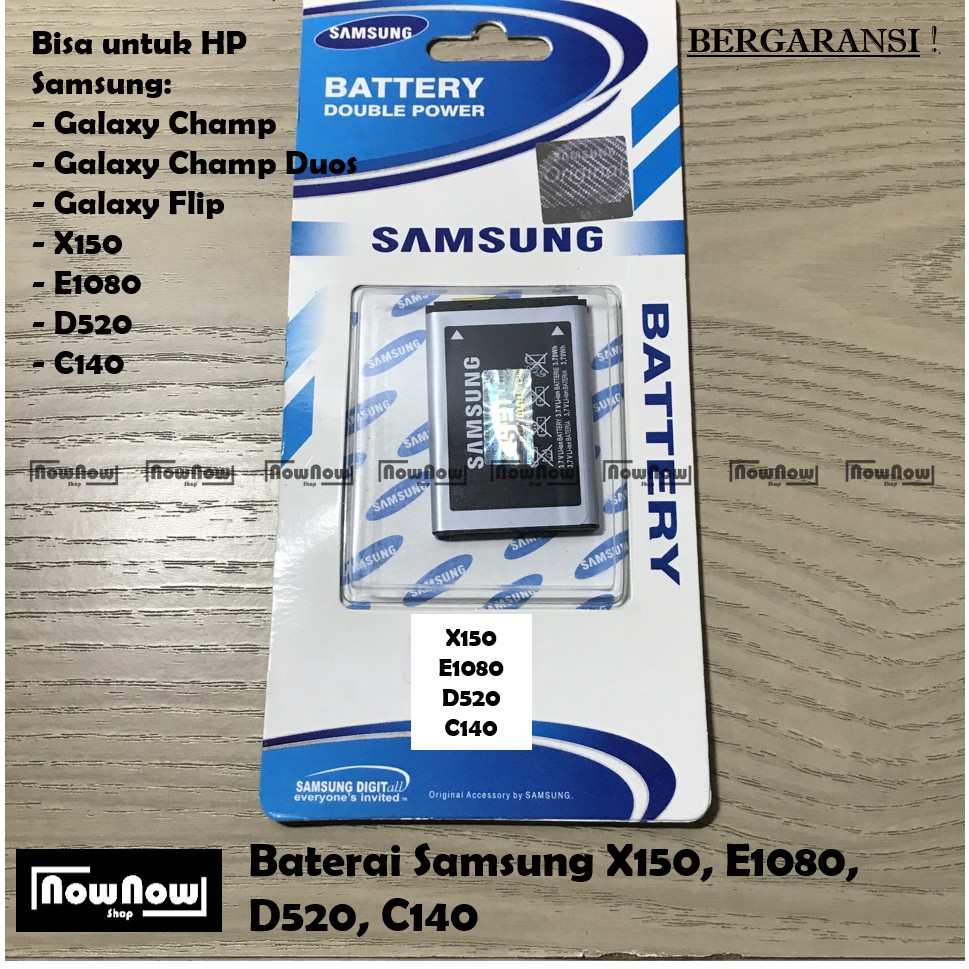 Baterai Samsung X150 E1080 D520 C140 E250 Original Batre Battery SEIN